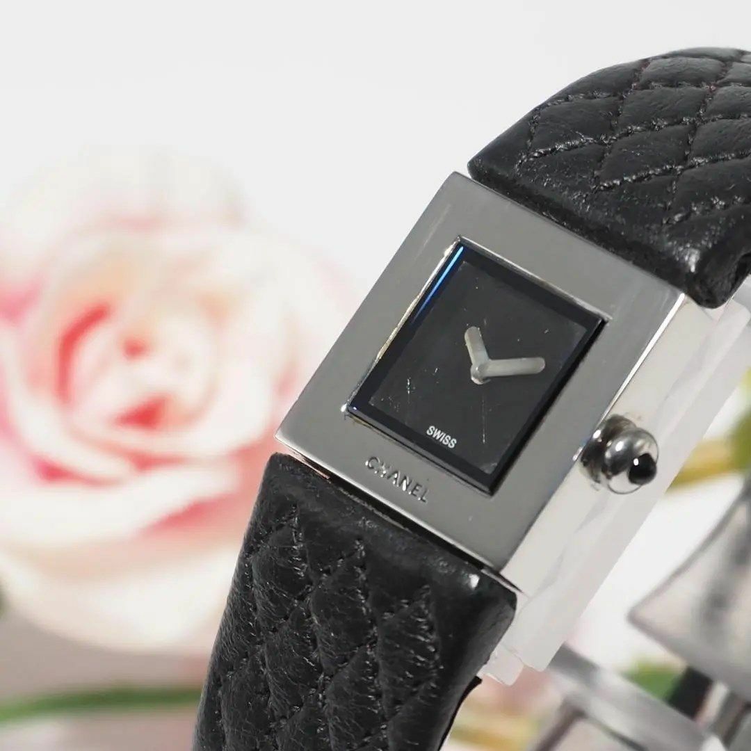 CHANEL - シャネル CHANEL マトラッセ 革ベルト スクエア 腕時計 CHANEL - シャネル CHANEL マトラッセ 革ベルト スクエア 腕時計