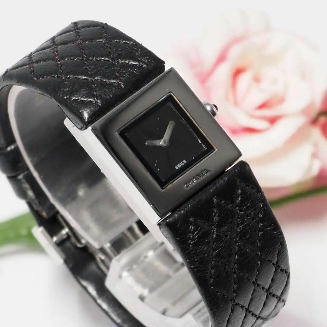 CHANEL - シャネル CHANEL マトラッセ 革ベルト スクエア 腕時計 CHANEL - シャネル CHANEL マトラッセ 革ベルト スクエア 腕時計
