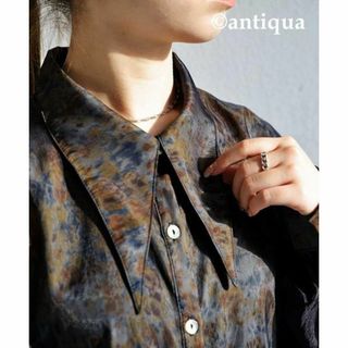 アンティカ(antiqua)の【antiqua】大人っぽくこなれる♡ビッグカラーシアーシャツ【アンティカ】(シャツ/ブラウス(長袖/七分))