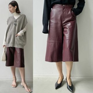 アパルトモンドゥーズィエムクラス(L'Appartement DEUXIEME CLASSE)のL'Appartement Lamb Leather Pants(キュロット)