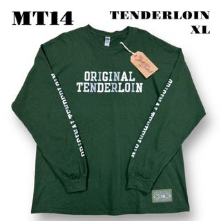 希少品！ TENDERLOIN 長袖 Tシャツ ロンT グリーン 緑 白 XL