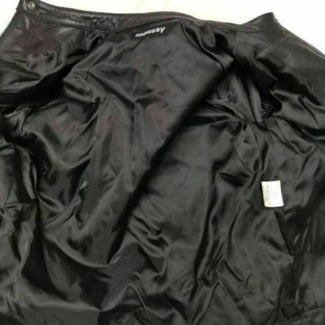 moussy(マウジー)のmoussy マウジー 牛革100％ レザージャケット 黒 M レディースのジャケット/アウター(その他)の商品写真