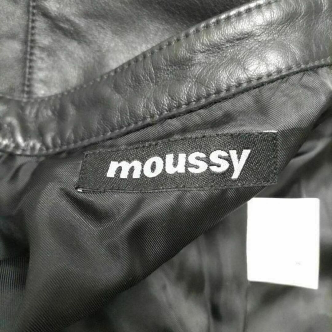 moussy(マウジー)のmoussy マウジー 牛革100％ レザージャケット 黒 M レディースのジャケット/アウター(その他)の商品写真