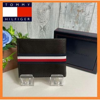 トミーヒルフィガー(TOMMY HILFIGER)の【新品】トミーヒルフィガーTommy hilfiger 折財布　ブラウン　ロゴ(折り財布)