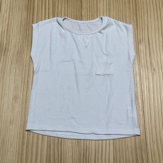 ベビー服　キッズ　白　半袖　Tシャツ　ノースリーブ　トップス　90 95　(Tシャツ/カットソー)
