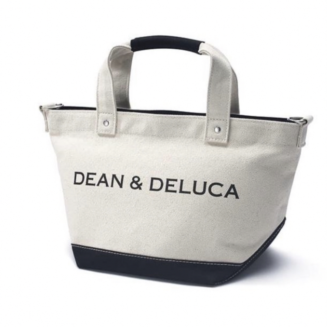 DEAN & DELUCA(ディーンアンドデルーカ)のDEAN&DELUCA　トートバッグ　ショルダーバッグ　ホワイト×ブラック レディースのバッグ(トートバッグ)の商品写真