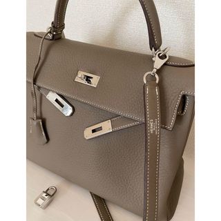 Hermes - エルメス　HERMES ケリー32 エトゥープ　内縫い