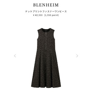 BLENHEIMドットプリントファスナーワンピース