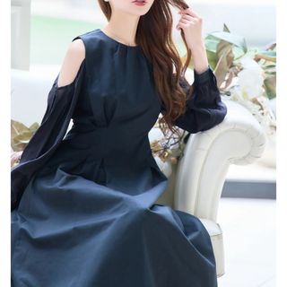 エミリアウィズ(EmiriaWiz)のNoir et blanc off shoulder one-piece M(ロングワンピース/マキシワンピース)