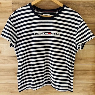 TOMMY JEANS - TOMMY JEANS ボーダーカットソー　ショート丈　ボーダーTシャツ