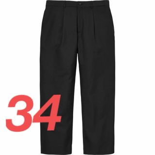 34 Supreme Pleated Trouser Black