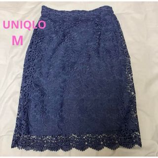 【新品】UNIQLO レースカート　ブルー　ネイビー　M