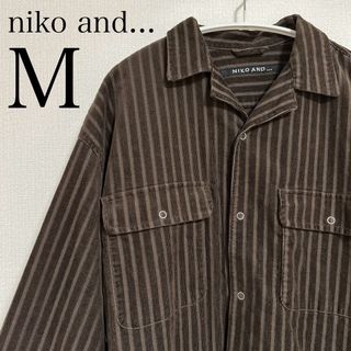 【美品】niko and… ストライプコールシャツ ジャケット 長袖 メンズ