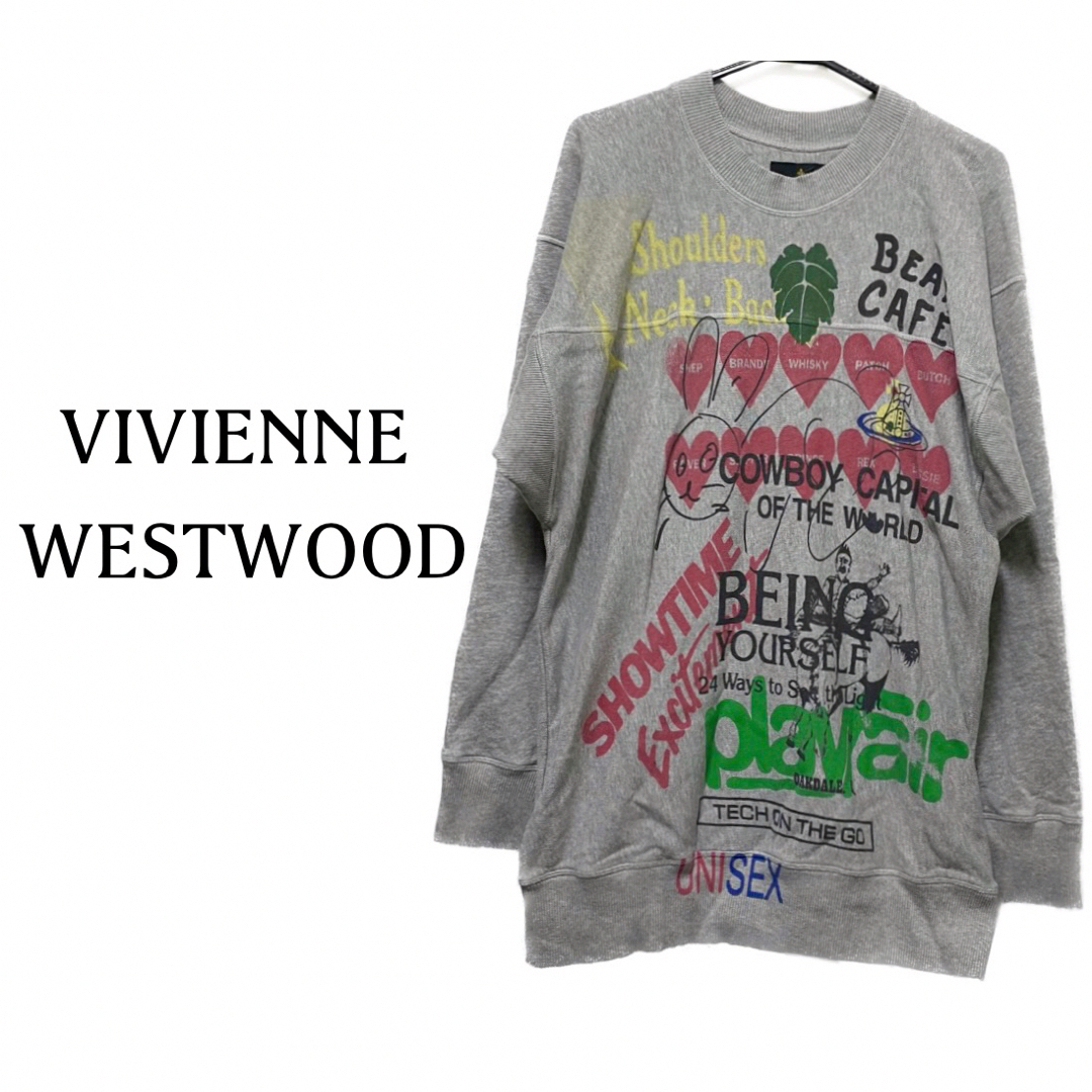 Vivienne Westwood(ヴィヴィアンウエストウッド)のヴィヴィアンウエストウッド【美品】SQUARE SWEATSHIRT トップス レディースのトップス(トレーナー/スウェット)の商品写真