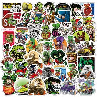 50枚◆防水ステッカー Rat Fink ラットフィンク スケボー ストリート