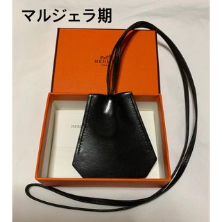 Hermes - 希少　HERMESエルメス マルジェラ期クロシェットネックレスキーリング黒C刻印