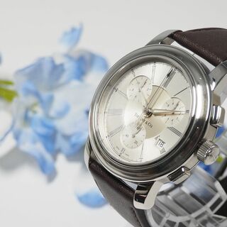 Tiffany & Co. - ティファニー TIFFANY＆CO. クロノグラフ 革ベルト 腕時計 C477