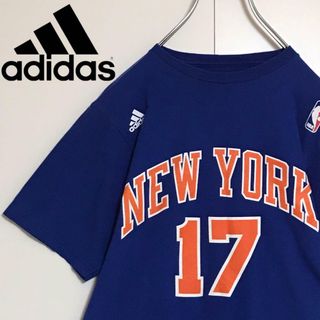 【入手困難】アディダス　NBA ロゴ入りTシャツ  ニックス　ブルー　H931(Tシャツ/カットソー(半袖/袖なし))