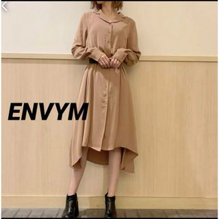 アンビー(ENVYM)のENVYM アンビー フロントアシンメトリーOP ロングワンピース お洒落 春服(ロングワンピース/マキシワンピース)