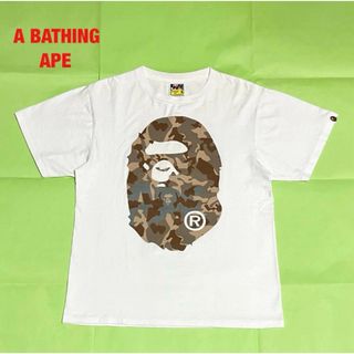 A BATHING APE - 【人気】A BATHING APE　アベイシングエイプ　ロゴTシャツ　大猿　迷彩