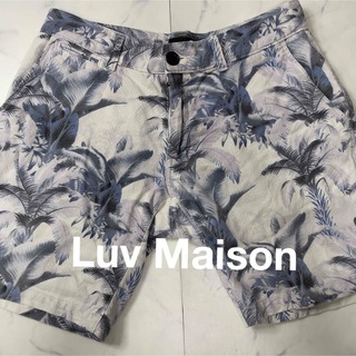 Luv Maison メンズハーフパンツ 短パン 半ズボン ショートパンツ 南国(ショートパンツ)