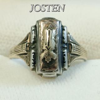 JOSTEN ジャスティン カレッジリング 10K 1951年 ヴィンテージ(リング(指輪))