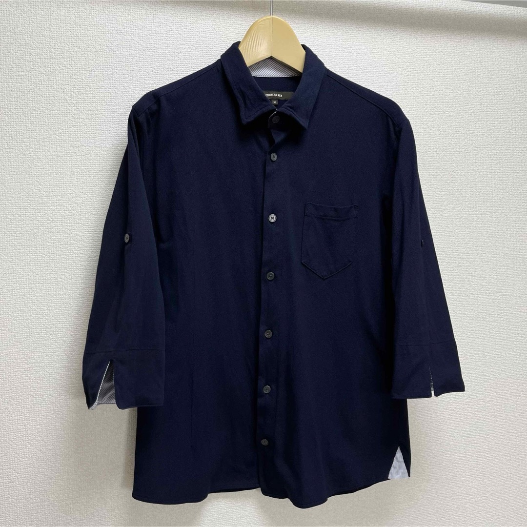 COMME CA MEN(コムサメン)のCOMME CA MEN 七分袖シャツ　トップス　日本製　シンプル メンズのトップス(シャツ)の商品写真