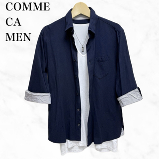 COMME CA MEN 七分袖シャツ　トップス　日本製　シンプル