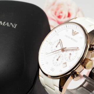 アルマーニ(Armani)のアルマーニ ARMANI クロノグラフ ラバーベルト 腕時計 箱 C464(腕時計)