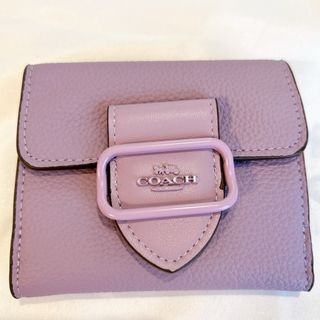 コーチ(COACH)のCOACH  コーチ　ミニ　ウォレット　二つ折り　パープル　未使用品(財布)