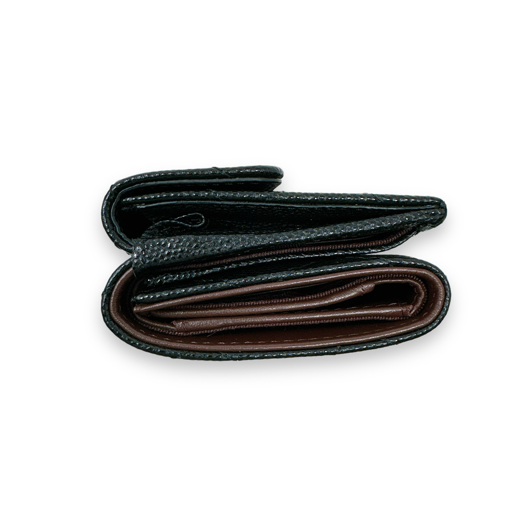 CHANEL(シャネル)のシャネル 3つ折り財布 AP0230 ブラック 黒 ゴールド金具 キャビアスキン レディースのファッション小物(財布)の商品写真
