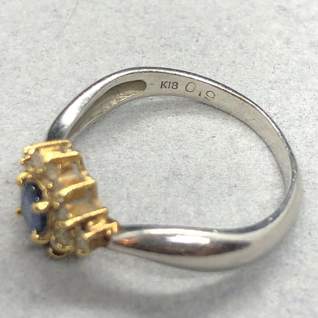 即決 ゴールド プラチナ K18 Pt900 ダイヤモンド リング 指輪 レディースのアクセサリー(リング(指輪))の商品写真