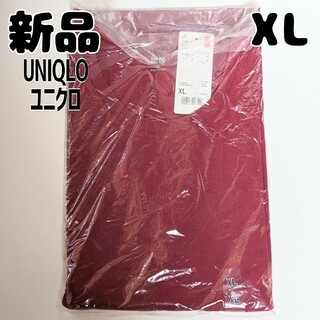 ユニクロ(UNIQLO)の新品 未使用 ユニクロ コンパクトコットンクルーネックT 長袖 XL ピンク(シャツ/ブラウス(長袖/七分))