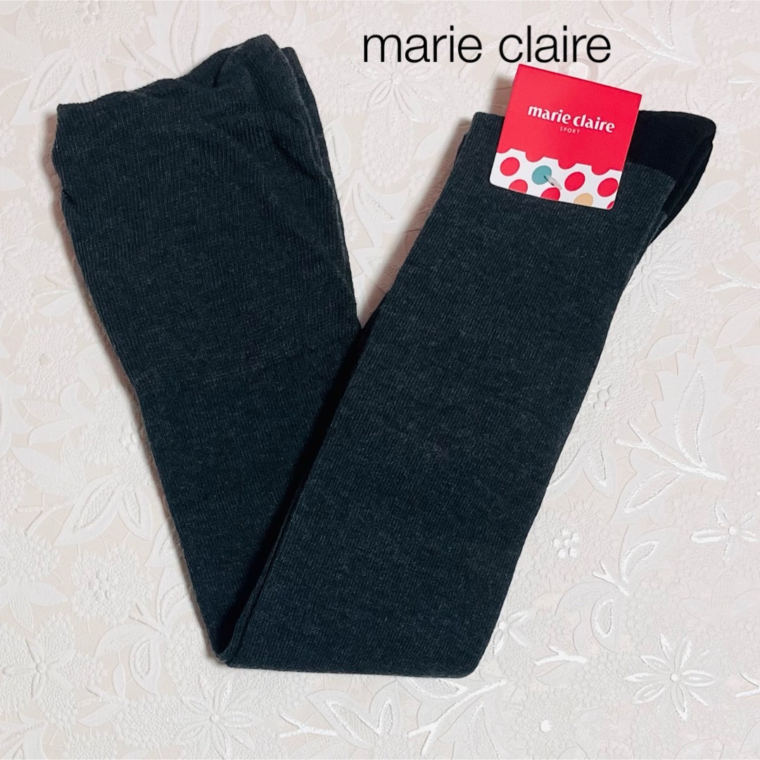 Marie Claire(マリクレール)のマリクレール GOLF ニーハイソック グレー 23-25cm  新品 レディースのレッグウェア(ソックス)の商品写真