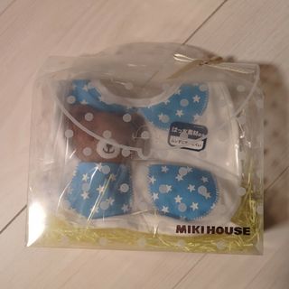 ミキハウス(mikihouse)のmikihouseくまちゃん スタイセットよだれかけ ブルー くまちゃん スタ…(その他)