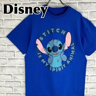 ディズニー(Disney)のDisney ディズニー スティッチ サークルロゴキャラ Tシャツ 半袖 輸入品(Tシャツ/カットソー(半袖/袖なし))