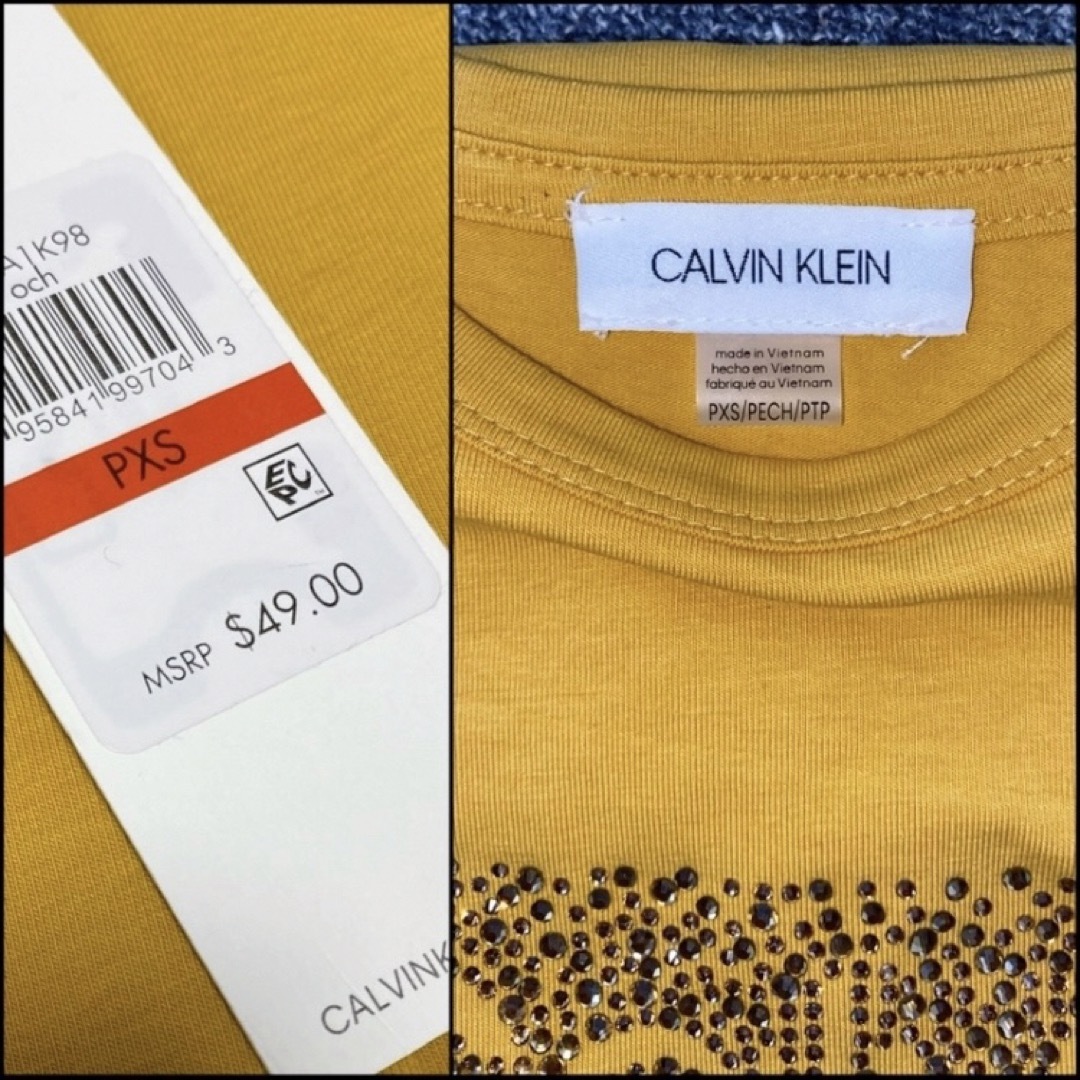 Calvin Klein(カルバンクライン)の【タグ付き新品】カルバンクライン Tシャツワンピース レディースのワンピース(ミニワンピース)の商品写真