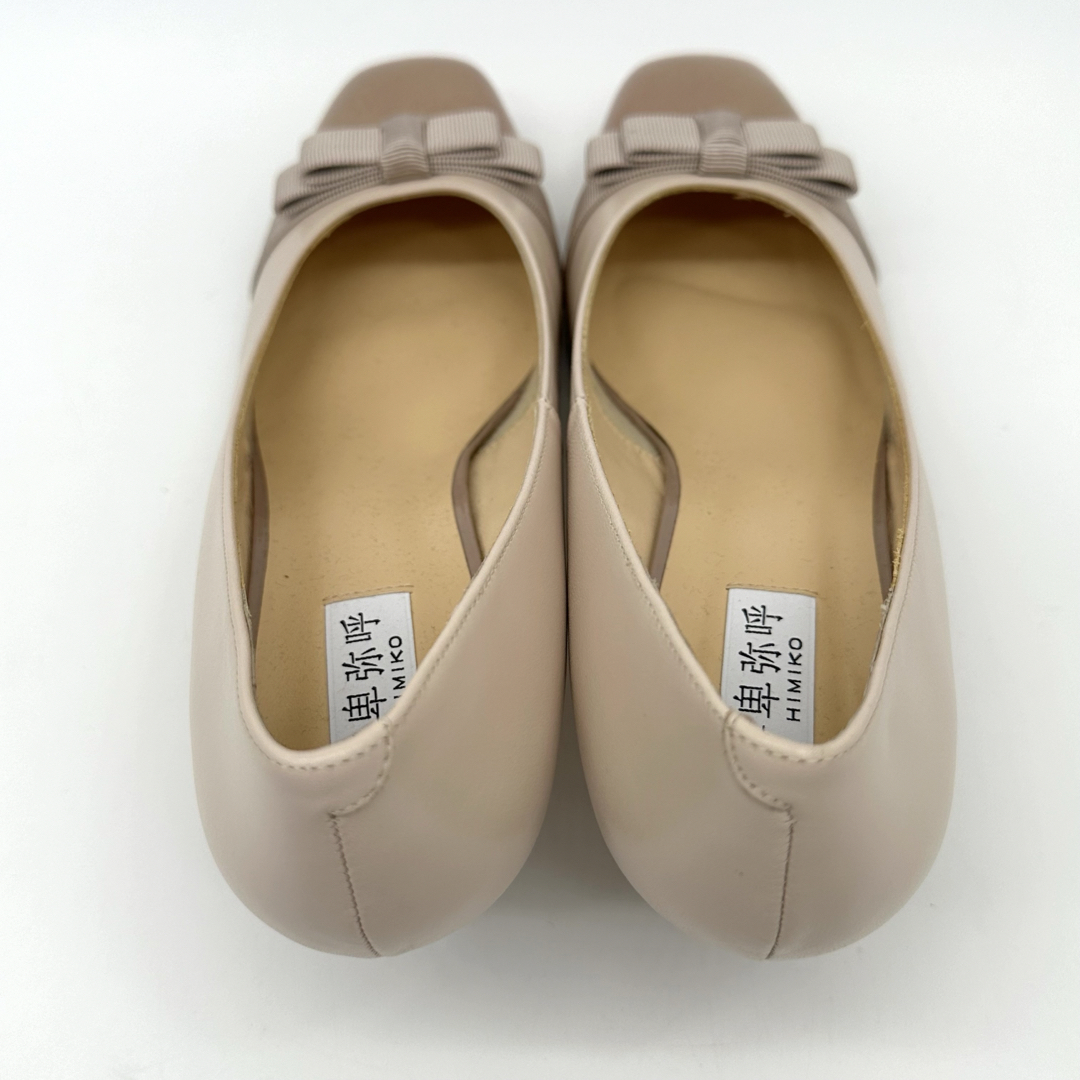 卑弥呼(ヒミコ)の〈極美品〉HIMIKO ヒミコ【24cm】リボン バイカラー パンプス レディースの靴/シューズ(ハイヒール/パンプス)の商品写真