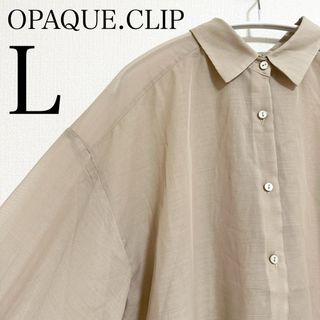 オペークドットクリップ(OPAQUE.CLIP)の【美品】OPAQUE.CLIP オペークドットクリップ 羽織り シャツ 透け感(シャツ/ブラウス(長袖/七分))