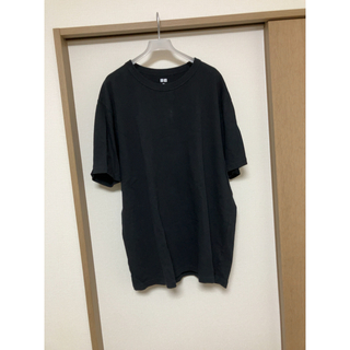ユニクロ(UNIQLO)の3XL ユニクロU クルーネック　 Tシャツ　半袖　ブラック　カットソー  肉厚(Tシャツ/カットソー(半袖/袖なし))