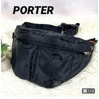 ポーター(PORTER)の極美品✨【PORTER】ポーター　ウエストバック　タンカー　黒　日本製(ボディーバッグ)