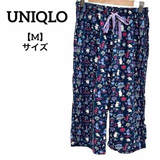 ユニクロ(UNIQLO)のH53 UNIQLOユニクロ ボトムス リラコ ムーミン 紺 総柄 M レーヨン(その他)