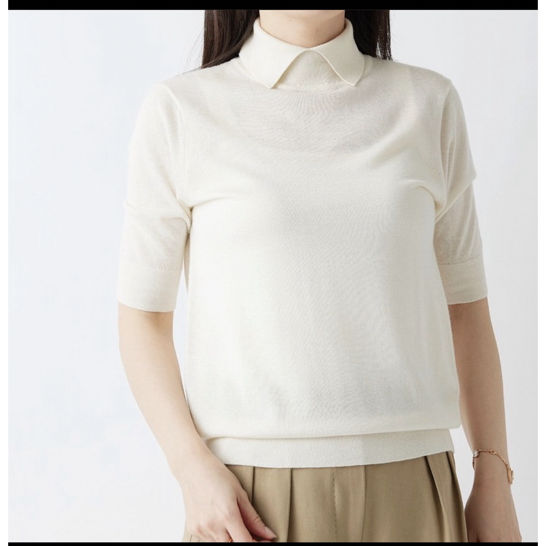 cccmalieシーマリー　カシミアシルク半袖ニット　４０サイズ レディースのトップス(ニット/セーター)の商品写真