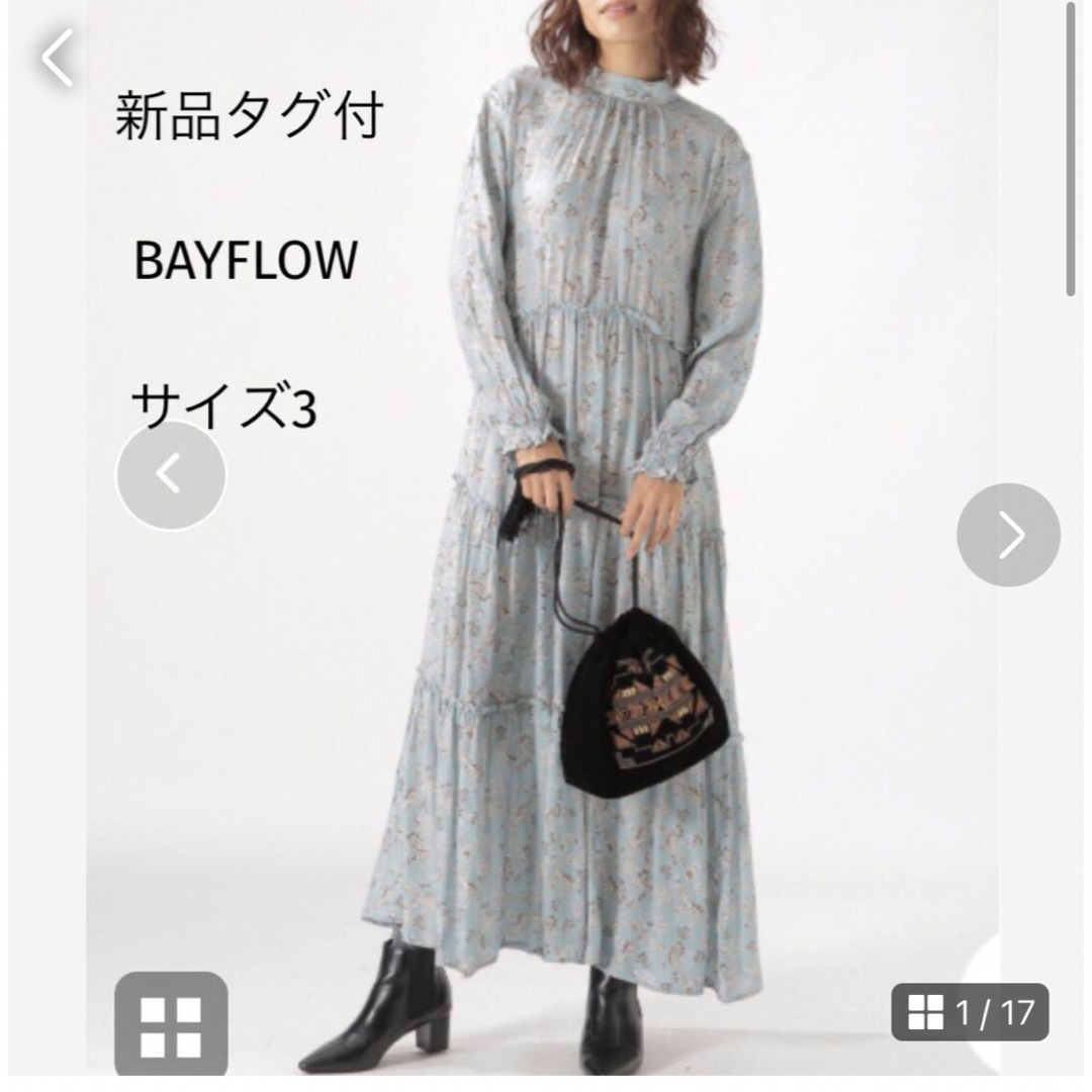 BAYFLOW(ベイフロー)の新品タグ付！BAYFLOW ベイフロー ペイズリー アソート柄ギャザーワンピース レディースのワンピース(ロングワンピース/マキシワンピース)の商品写真