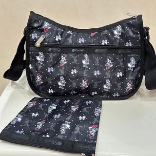 レスポートサック(LeSportsac)の【新品】レスポートサック  ミニーアンドデイジードット ショルダー　ポーチ付き(ショルダーバッグ)