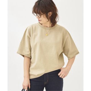 プラージュ(Plage)のPlage Cut Sleeve プルオーバー　ベージュ(Tシャツ(半袖/袖なし))