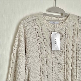 Avail - モール ケーブル編み ニット セーター シンプル 無地 かわいい 厚手 お洒落 