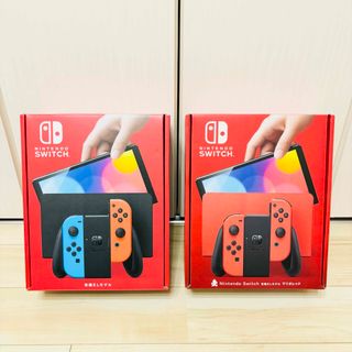 Nintendo Switch - 【未使用】2台　Nintendo Switch スイッチ本体　ネオンマリオレッド