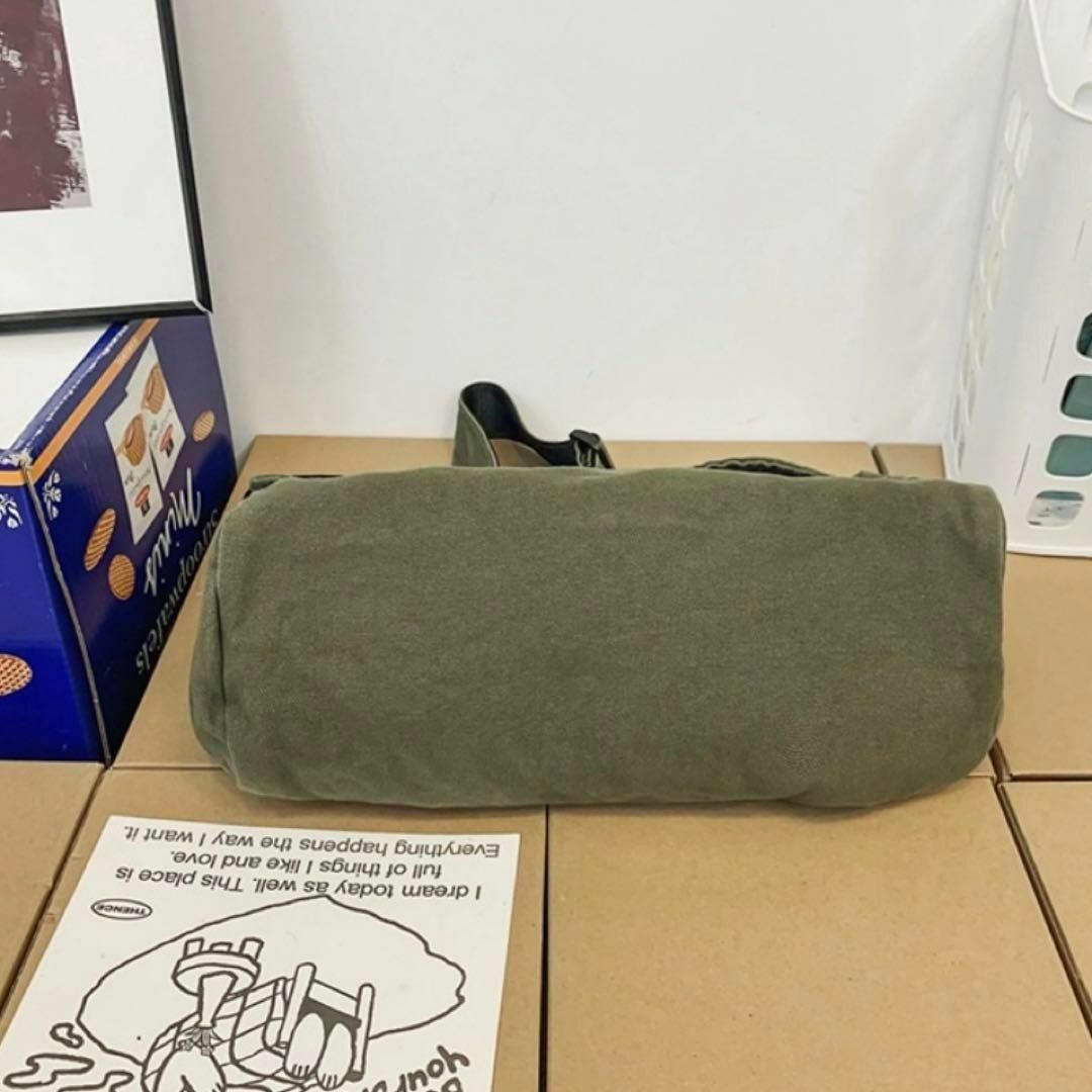 ニュースペーパーバッグ ミリタリー ショルダー ヴィンテージ カーキ 深緑 レディースのバッグ(ショルダーバッグ)の商品写真