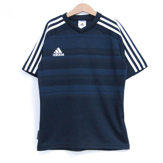 アディダス(adidas)のアディダス 半袖Ｔシャツ トップス メッシュ スポーツウエア キッズ 男の子用 150サイズ 紺×白 adidas(Tシャツ/カットソー)